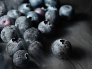 Ripe Blueberries fruit macro close up