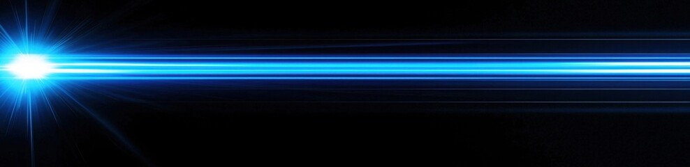 Vibrant Blue Laser Beam Effect