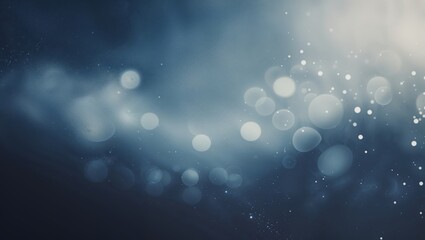 Obraz premium Ethereal blue background with shimmering bokeh effects creating a dreamy atmosphere for design or artistic projects
