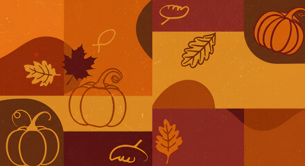 Cozy Living Room with Autumn Decor for Thanksgiving