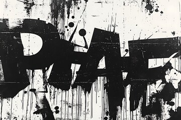 Fototapeta premium Black Graffiti Art Wall Texture