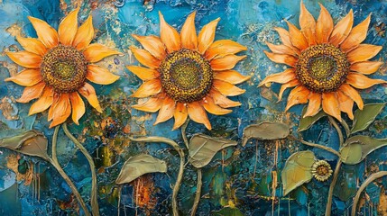 Close-up of Desert Sunflowers Detail