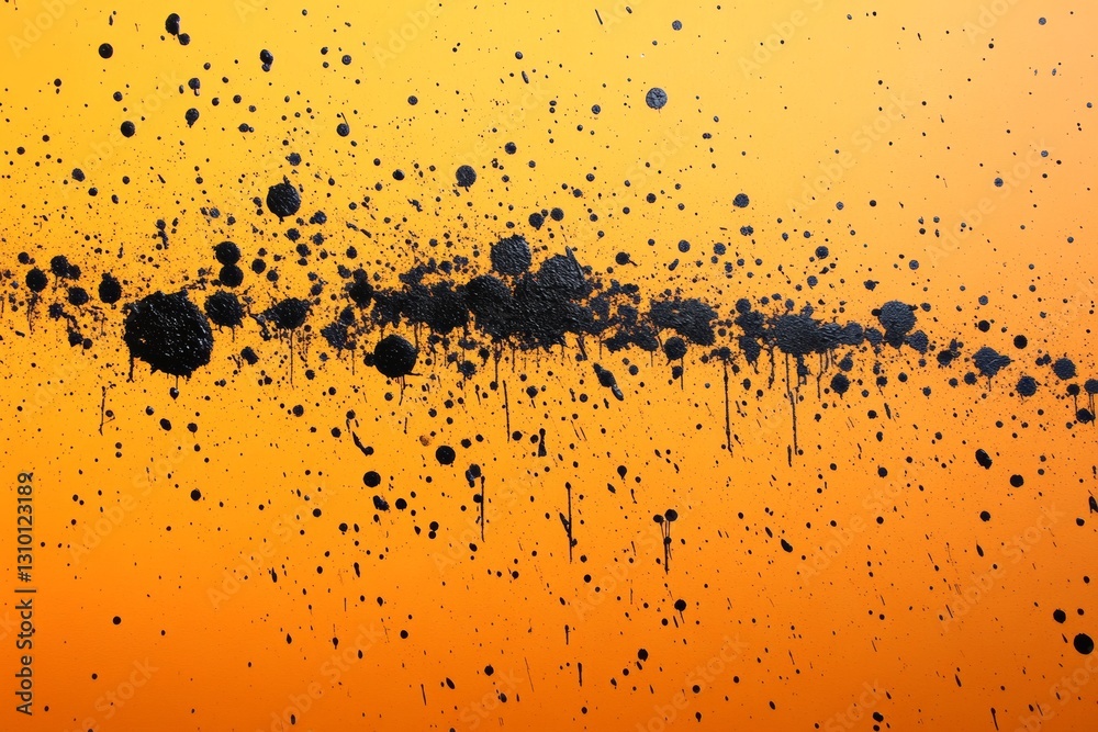 Poster a backdrop with a grainy texture and a gradient transitioning from orange to black