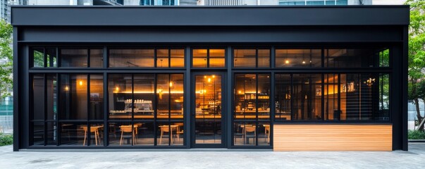 Loft-style cafe with a hidden book nook, rustic wooden shelves, and cozy armchairs