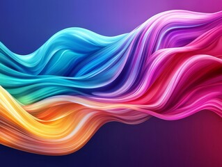 Holographic Liquid Abstraction with Smooth Motion in Vibrant Colors