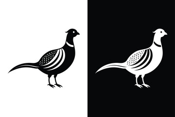Partridge bird icon vector on White Background ,Vector Art Illustration on white background.