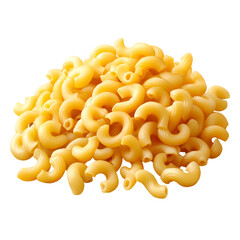 raw macaroni pasta isolated on transparent