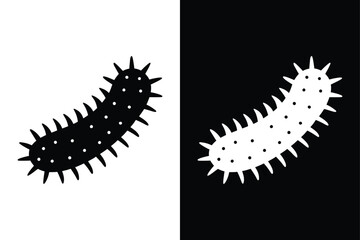 Sea cucumber icon vector on White Background ,Vector Art Illustration on white background.