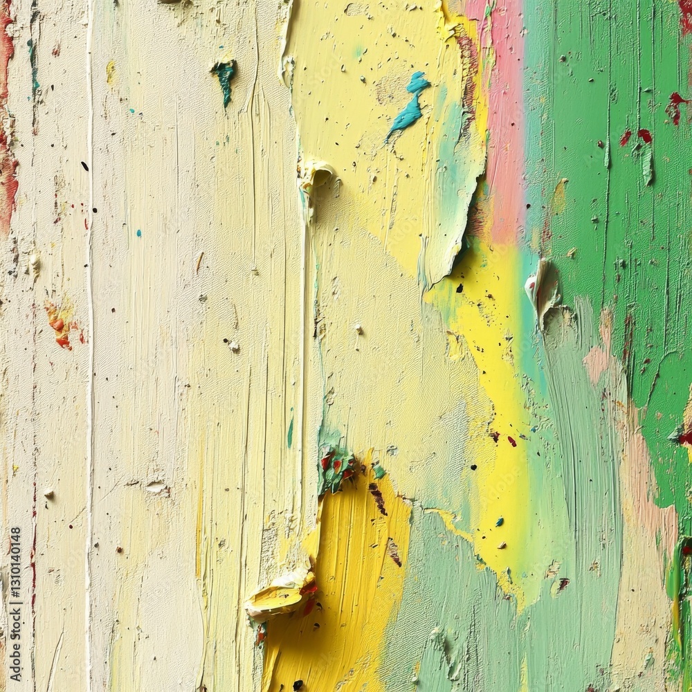 Poster textured palette: a vibrant symphony of color and depth in an abstract oil painting close-up