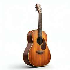 Obraz premium Vintage Acoustic Guitar: Classic Designed Wooden Instrument for Music Lovers and Home Decor