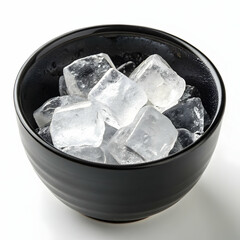 Ice cubes in the bowl