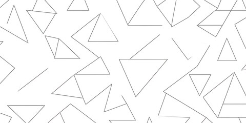 Minimalist arrangement of scattered geometric triangle outlines backdrop