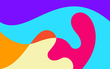 Abstract Colorful Waves or fluid Geometric Background