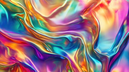 Obraz premium Abstract iridescent liquid flows