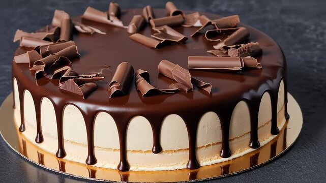 Dark Chocolate Ganache Cake