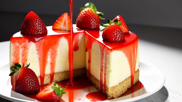 Fresh Berry Cheesecake Slice