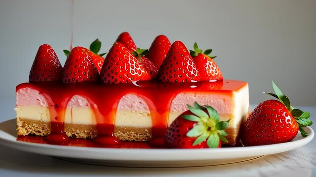 Fresh Berry Cheesecake Slice
