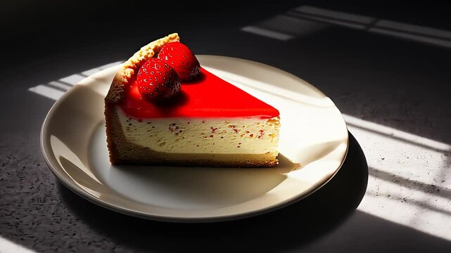 Fresh Berry Cheesecake Slice