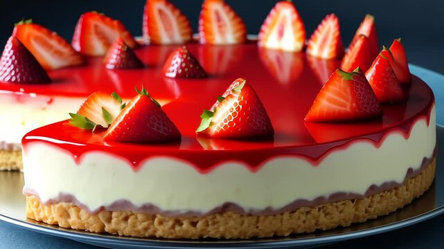 Classic Cheesecake with Strawberries