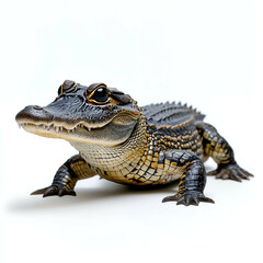 Naklejka premium Captivating Crocodile Wildlife: Exotic Reptile and Prehistoric Predator in its Natural Habitat