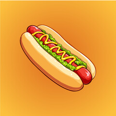 Hot Dog Illustration