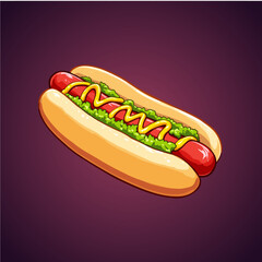 Hot Dog Illustration