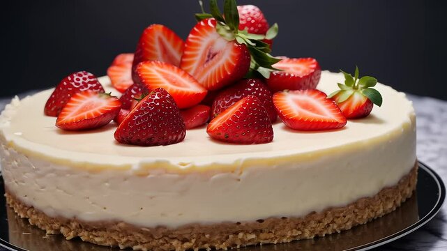 Fresh Berry Cheesecake Slice