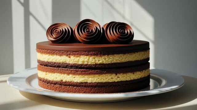 Rich Chocolate Cake Slice