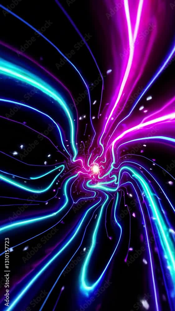 Canvas Prints captivating light patterns twist and swirl in shades of blue and purple, forming a dynamic vortex th