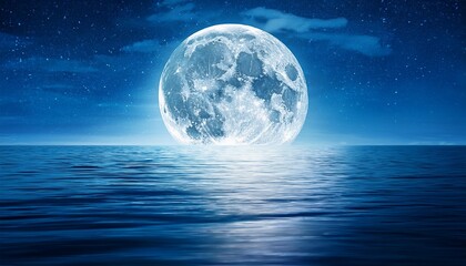 full moon over water