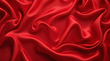 Fototapeta premium Red satin fabric
