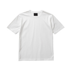 Simple white t-shirt with short sleeves displayed against a neutral background for casual wear fashion