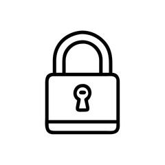 Padlock icon symbolizing security and protection, cybersecurity concept