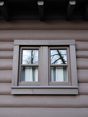 fassade in holzbauweise.