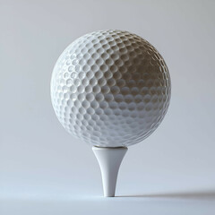 Golf Ball on Tee: Close-Up of Golfing Equipment for Outdoor Sports and Recreation