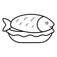 Colorful illustration of a fish swimming in a vibrant underwater scene