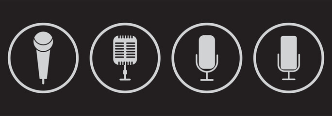 Microphone icon vector set. audio illustration sign collection. mic symbol.