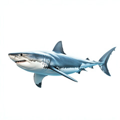 Obraz premium Great White Shark: Majestic Marine Predator in the Ocean Ecosystem – Underwater Photography of Aquatic Wildlife and Conservation Insights