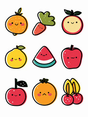 A collection of fruit icons.