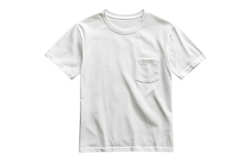 Classic white t-shirt with pocket design for casual wear and everyday style