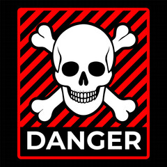 Conceptual HUD danger zone layout featuring red warning frames and futuristic alert elements. High-quality vector illustration perfect for print and digital interfaces, including caution signs, attent