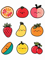 A collection of fruit icons.
