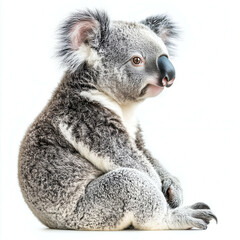 Fototapeta premium Fluffy Koala Portrait: Cute Australasia Wildlife in Its Natural Habitat - Australian Fauna and Nature Conservation