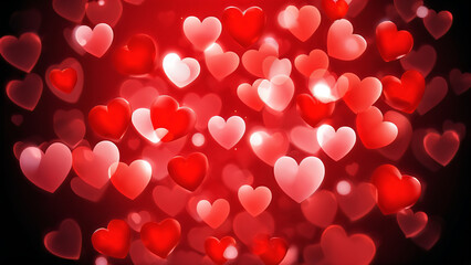 red hearts background