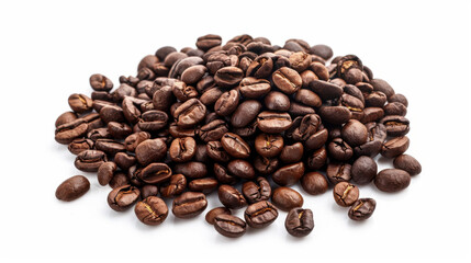 coffee beans on white background