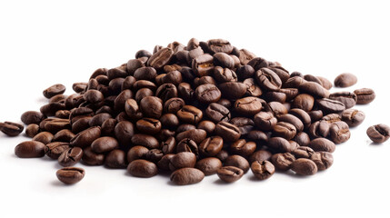Obraz premium coffee beans on white background