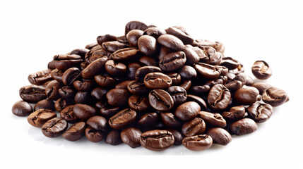 Fototapeta premium coffee beans on white background