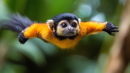 Obraz premium Monkey Leaping Jungle Canopy
