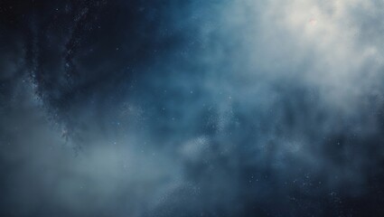 Fototapeta premium Atmospheric blue mist with swirling clouds in a dark space, creating a mystical and serene ambience
