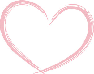 Heart shape vector. Love illustration. Hand drawn design for Valentine's day card background. Web icon, symbol, sign. Romantic wedding invitation. Art sketch.